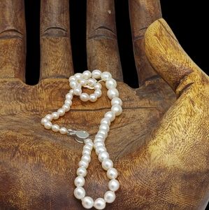 Handmade real pearl necklace